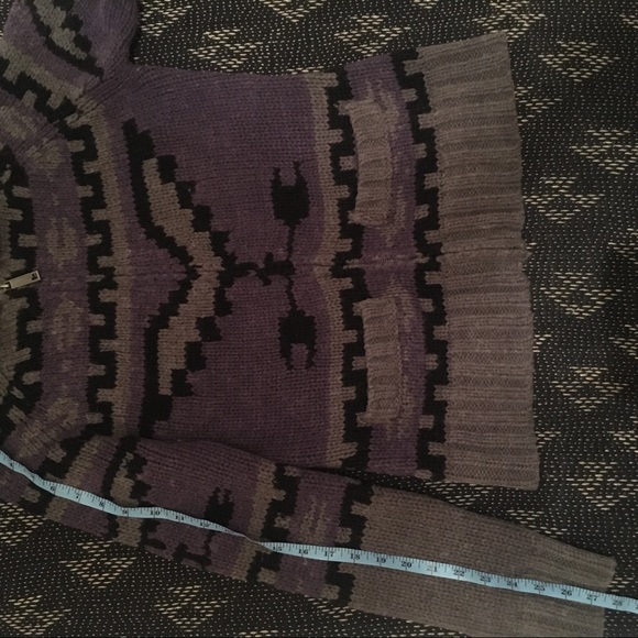 Kismet Zipper Sweater Purple Black Grey Size Med - Picture 10 of 11